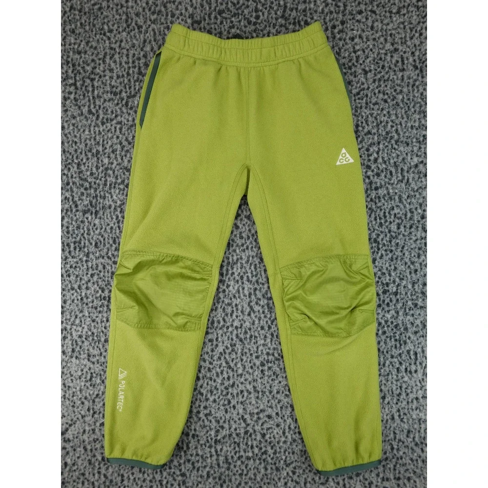 Nike ACG Polartec Fleece Pants Kids M Green Wolf Tree DQ8737-377 Reinforced
